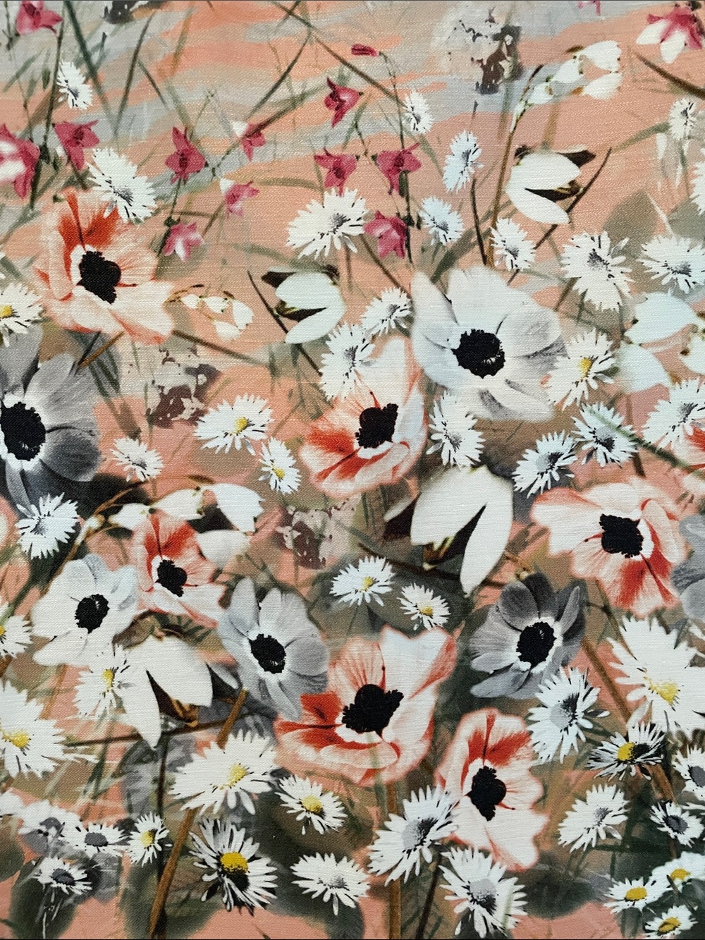 Talbots Floral Hummingbird Ombre Cotton Linen Pencil Skirt Size 6 - Picture 4 of 9